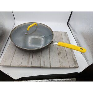 Todd English Limited Collection Green Pan 11" Frying Pan Skillet Lid Yellow